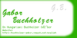 gabor buchholzer business card